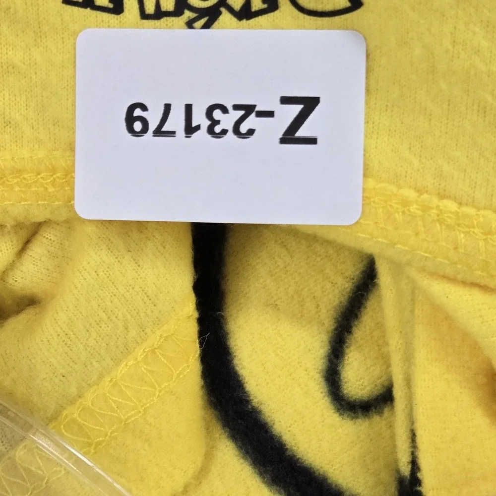 Pokemon Boys Sleepwear 10/12 Yellow Embroidered Jumpsuit Graphic Fleece Pikachu